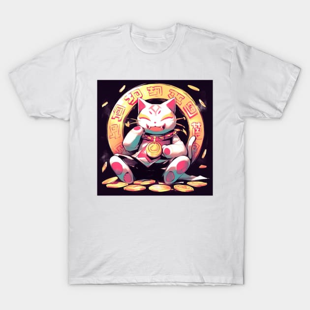 Coin Lucky Fairy Cat T-Shirt by 2088DesignLab